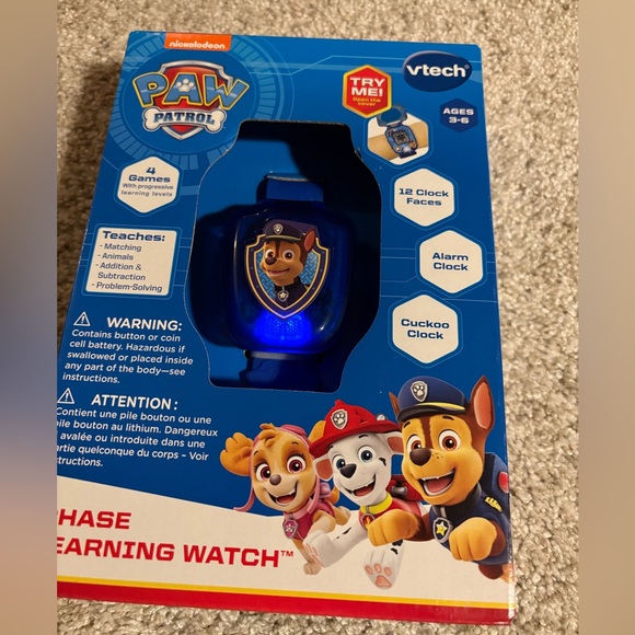 New VTech PAW Patrol Chase Learning Watch Toddler Watch - Picture 6 of 12